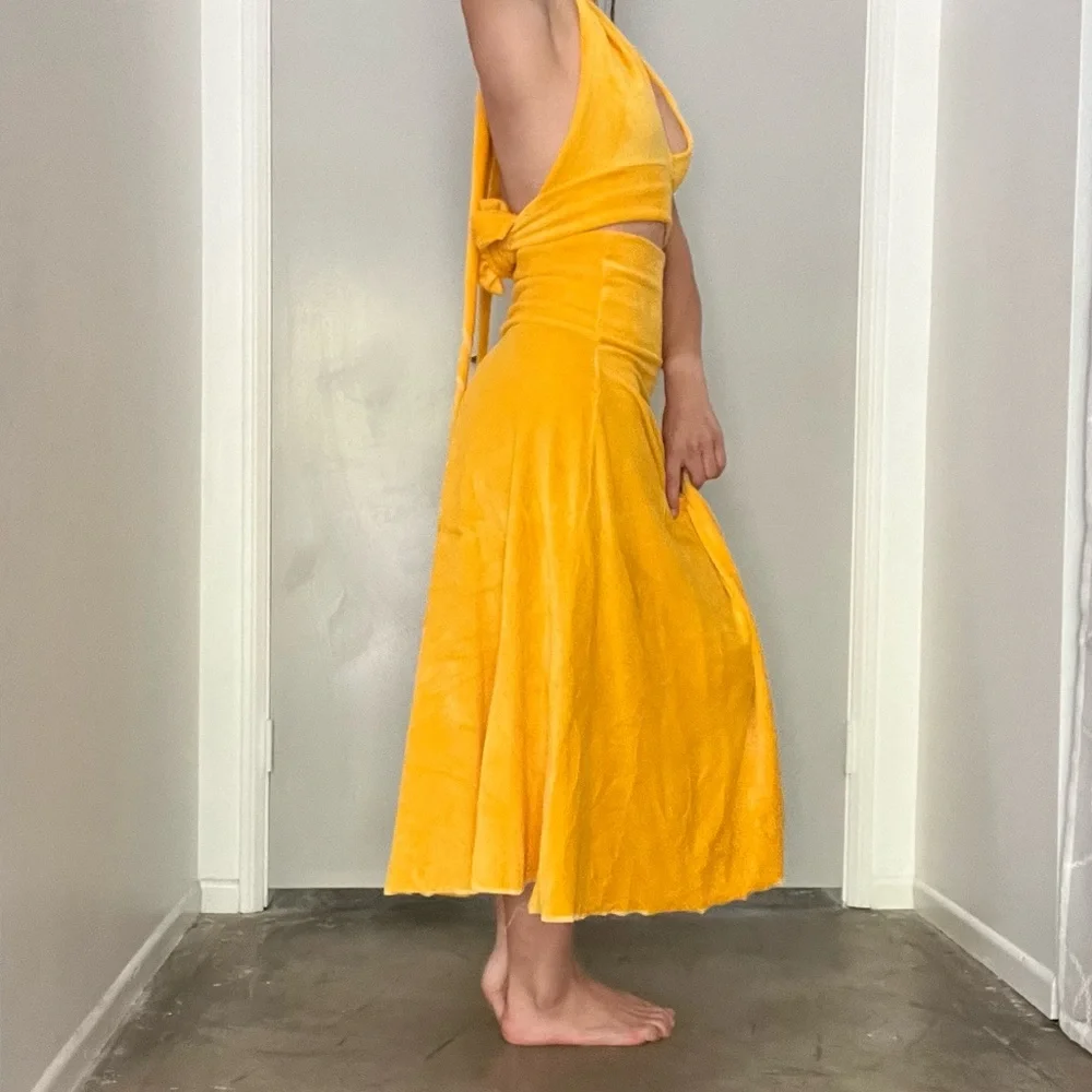 YELLOW HANDMADE 2piece SET - Picture 2 of 7